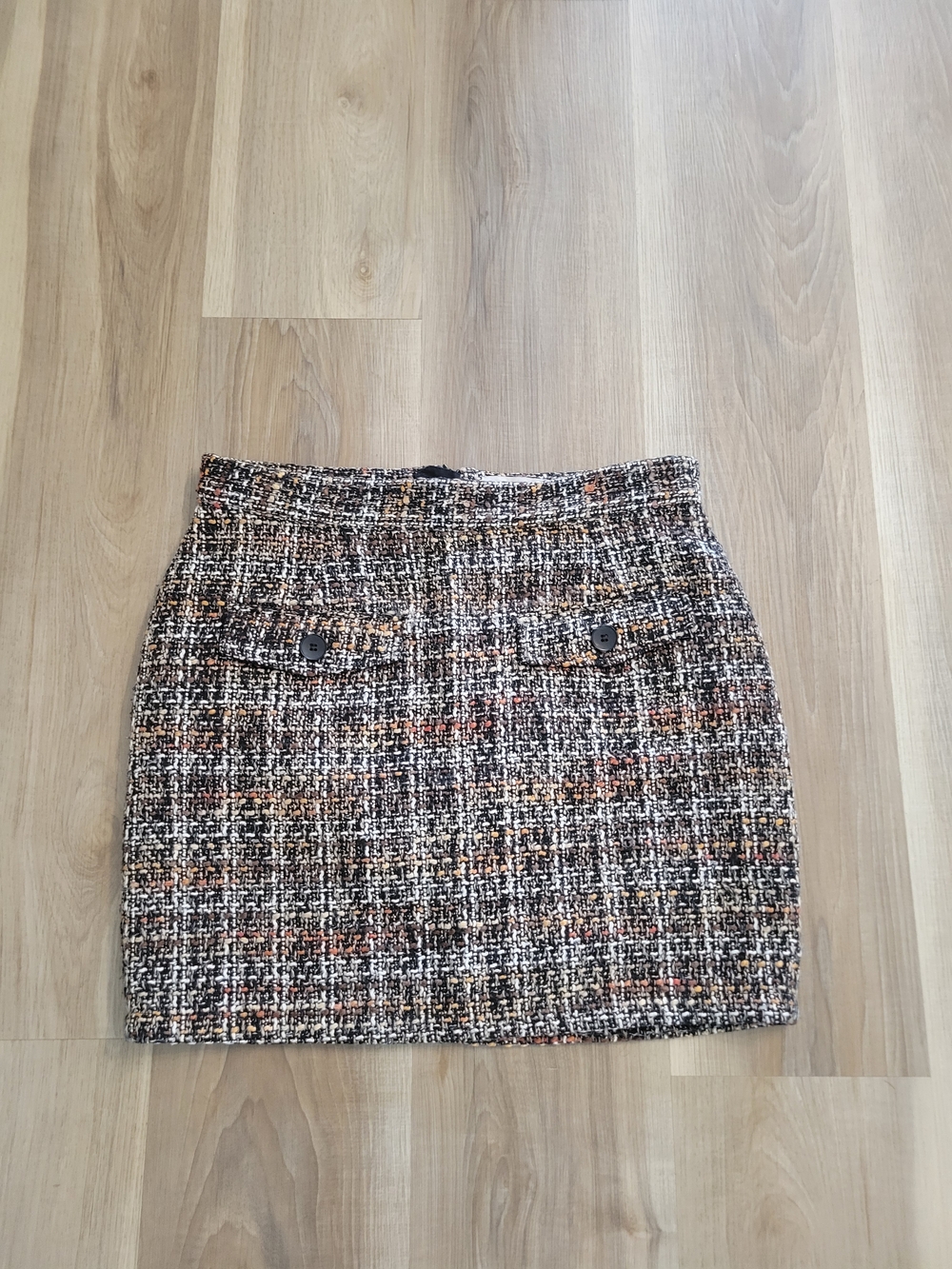 Minimum Tweed Mini Skirt in Black, Brown and Cream